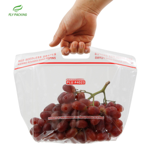 Air Permeable Food Grade Fruit Bag for Grape Stand Up Pouch Bag with Hang Hole